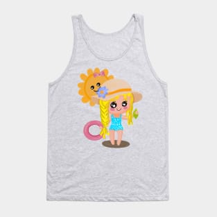 Beach summer girl Tank Top